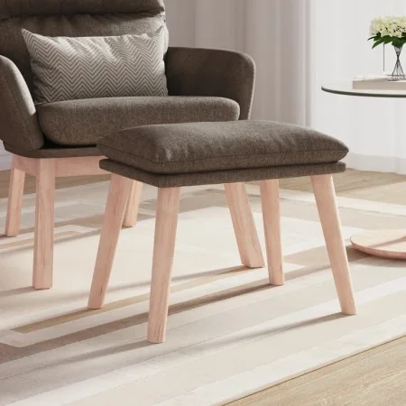 Reposapiés de tela color gris taupe 45x29,5x35 cm by , Ottomans - Ref: Foro24-341433, Price: 36,11 €, Discount: %