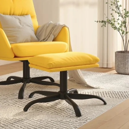 Reposapiés de tela amarillo mostaza 60x60x36 cm by , Ottomans - Ref: Foro24-341574, Price: 44,47 €, Discount: %