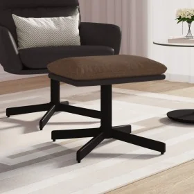 Reposapiés de tela y cuero sintético marrón 60x60x36 cm by , Ottomans - Ref: Foro24-341647, Price: 41,93 €, Discount: %