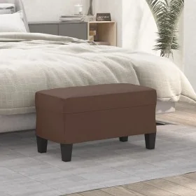 Banco de cuero sintético marrón 70x35x41 cm de , Bancos - Ref: Foro24-349441, Precio: 44,36 €, Descuento: %
