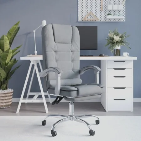 Silla de oficina reclinable con masaje de tela gris claro by , Office chairs - Ref: Foro24-349661, Price: 117,47 €, Discount: %