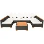 Muebles de jardín y cojines 7 piezas ratán sintético negro by , Garden sets - Ref: Foro24-42751, Price: 852,26 €, Discount: %