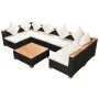 Muebles de jardín y cojines 7 piezas ratán sintético negro by , Garden sets - Ref: Foro24-42751, Price: 852,26 €, Discount: %