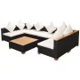Muebles de jardín y cojines 7 piezas ratán sintético negro by , Garden sets - Ref: Foro24-42751, Price: 852,26 €, Discount: %