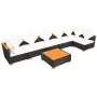 Muebles de jardín y cojines 7 piezas ratán sintético negro by , Garden sets - Ref: Foro24-42751, Price: 852,26 €, Discount: %