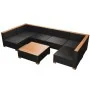 Muebles de jardín y cojines 7 piezas ratán sintético negro by , Garden sets - Ref: Foro24-42751, Price: 852,26 €, Discount: %