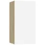 Mueble de TV 2 uds contrachapada blanco y roble 30,5x30x60 cm von , TV-Möbel - Ref: Foro24-803337, Preis: 73,54 €, Rabatt: %