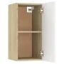 Mueble de TV 2 uds contrachapada blanco y roble 30,5x30x60 cm von , TV-Möbel - Ref: Foro24-803337, Preis: 73,54 €, Rabatt: %