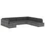 Sofá seccional de 2 plazas de ratán sintético gris by , Modular outdoor sofas - Ref: Foro24-49523, Price: 191,77 €, Discount: %