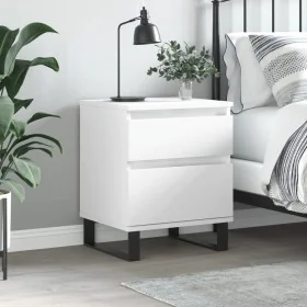 Mesita de noche madera contrachapada blanco 40x35x50 cm by , Nightstands - Ref: Foro24-830684, Price: 58,44 €, Discount: %