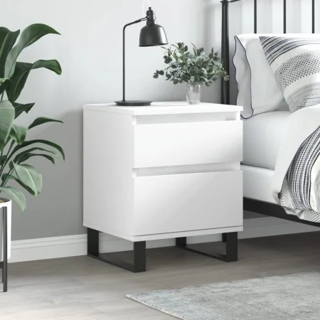 Mesita de noche madera contrachapada blanco 40x35x50 cm de , Mesitas de noche - Ref: Foro24-830684, Precio: 58,44 €, Descuent...