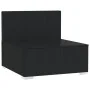 Sofá de 4 plazas con cojines ratán sintético negro by , Garden sets - Ref: Foro24-317541, Price: 435,43 €, Discount: %