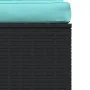 Sofá de 4 plazas con cojines ratán sintético negro by , Garden sets - Ref: Foro24-317541, Price: 435,43 €, Discount: %