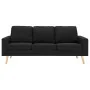 Sofá de 3 plazas de tela negro by , Sofas - Ref: Foro24-288722, Price: 400,45 €, Discount: %
