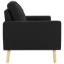 Sofá de 3 plazas de tela negro by , Sofas - Ref: Foro24-288722, Price: 400,45 €, Discount: %