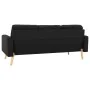 Sofá de 3 plazas de tela negro by , Sofas - Ref: Foro24-288722, Price: 400,45 €, Discount: %