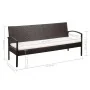 Set muebles de jardín 5 piezas y cojines ratán sintético marrón by , Garden sets - Ref: Foro24-44184, Price: 349,19 €, Discou...
