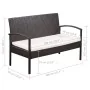 Set muebles de jardín 5 piezas y cojines ratán sintético marrón by , Garden sets - Ref: Foro24-44184, Price: 349,19 €, Discou...