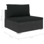 Set muebles de jardín 8 piezas y cojines ratán sintético negro by , Garden sets - Ref: Foro24-46768, Price: 781,49 €, Discoun...
