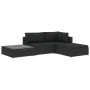 Set de muebles de jardín 4 pzas y cojines ratán sintético negro von , Gartensets - Ref: Foro24-46780, Preis: 358,97 €, Rabatt: %