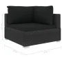 Set de muebles de jardín 4 pzas y cojines ratán sintético negro von , Gartensets - Ref: Foro24-46780, Preis: 358,97 €, Rabatt: %