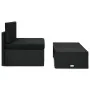 Juego de muebles de jardín 2 piezas ratán sintético negro by , Modular outdoor sofas - Ref: Foro24-49502, Price: 160,12 €, Di...
