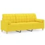 Sofá de 3 plazas con cojines tela amarillo claro 180 cm by , Sofas - Ref: Foro24-3200795, Price: 248,73 €, Discount: %