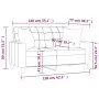 Sofá de 2 plazas con cojines cuero sintético gris 140 cm by , Sofas - Ref: Foro24-3200805, Price: 194,86 €, Discount: %