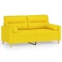 Sofá de 2 plazas con cojines tela amarillo claro 140 cm by , Sofas - Ref: Foro24-3200826, Price: 179,67 €, Discount: %