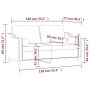 Sofá de 2 plazas con cojines tela rojo tinto 140 cm by , Sofas - Ref: Foro24-3200851, Price: 230,44 €, Discount: %