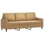 Sofá de 3 plazas con taburete de terciopelo marrón 180 cm by , Sofas - Ref: Foro24-3201062, Price: 341,96 €, Discount: %