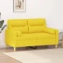 Sofá de 2 plazas con cojines tela amarillo claro 120 cm by , Sofas - Ref: Foro24-3200818, Price: 193,35 €, Discount: %