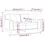Sofá de 2 plazas con cojines cuero sintético rojo tinto 120 cm by , Sofas - Ref: Foro24-3200864, Price: 271,35 €, Discount: %