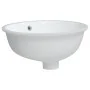 Lavabo de baño ovalado cerámica blanco 38,5x33,5x19 cm de , Lavabos - Ref: Foro24-153716, Precio: 45,22 €, Descuento: %