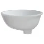 Lavabo de baño ovalado cerámica blanco 38,5x33,5x19 cm de , Lavabos - Ref: Foro24-153716, Precio: 45,22 €, Descuento: %