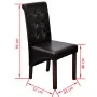 Sillas de comedor 6 uds cuero sintético marrón de , Sillas de comedor - Ref: Foro24-160320, Precio: 559,69 €, Descuento: %
