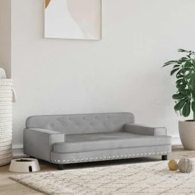 Cama para perros de terciopelo gris claro 90x53x30 cm by , Beds for dogs - Ref: Foro24-171869, Price: 113,95 €, Discount: %