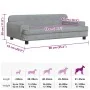 Cama para perros de terciopelo gris claro 90x53x30 cm de , Camas para perros - Ref: Foro24-171869, Precio: 114,01 €, Descuent...