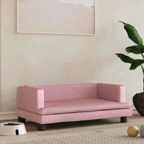 Cama para perros de terciopelo rosa 80x45x30 cm by , Beds for dogs - Ref: Foro24-171897, Price: 68,39 €, Discount: %