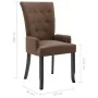 Silla de comedor con reposabrazos de tela marrón von , Essstühle - Ref: Foro24-248462, Preis: 144,45 €, Rabatt: %