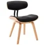 Sillas de comedor 2 uds madera curvada y cuero sintético negro de , Sillas de comedor - Ref: Foro24-283125, Precio: 274,40 €,...