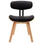 Sillas de comedor 2 uds madera curvada y cuero sintético negro de , Sillas de comedor - Ref: Foro24-283125, Precio: 274,40 €,...