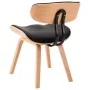 Sillas de comedor 2 uds madera curvada y cuero sintético negro de , Sillas de comedor - Ref: Foro24-283125, Precio: 274,40 €,...