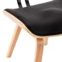 Sillas de comedor 2 uds madera curvada y cuero sintético negro de , Sillas de comedor - Ref: Foro24-283125, Precio: 274,40 €,...