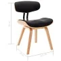 Sillas de comedor 2 uds madera curvada y cuero sintético negro de , Sillas de comedor - Ref: Foro24-283125, Precio: 274,40 €,...
