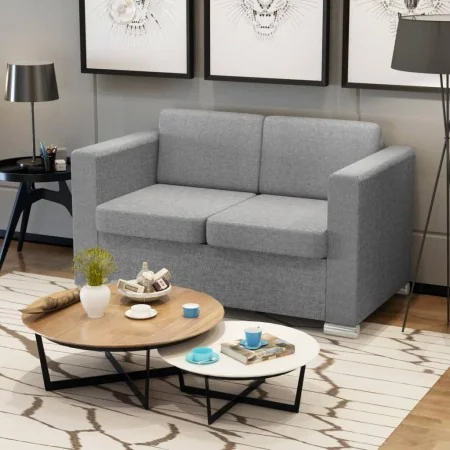 Sofá de 2 plazas de tela gris claro by , Sofas - Ref: Foro24-243580, Price: 307,36 €, Discount: %