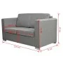 Sofá de 2 plazas de tela gris claro by , Sofas - Ref: Foro24-243580, Price: 307,36 €, Discount: %