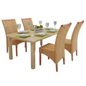 Sillas de comedor 4 unidades ratán natural marrón von , Essstühle - Ref: Foro24-274202, Preis: 382,77 €, Rabatt: %