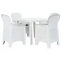 Mesa y sillas de jardín 5 piezas plástico blanco aspecto ratán de , Conjuntos de jardín - Ref: Foro24-276108, Precio: 543,16 ...