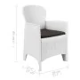 Mesa y sillas de jardín 5 piezas plástico blanco aspecto ratán de , Conjuntos de jardín - Ref: Foro24-276108, Precio: 543,16 ...